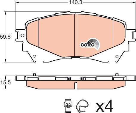 TRW GDB3580 - Set placute frana,frana disc aaoparts.ro