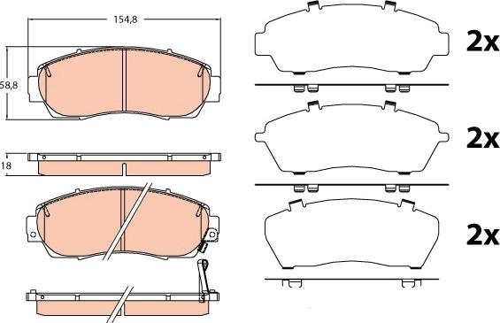 TRW GDB3581 - Set placute frana,frana disc aaoparts.ro