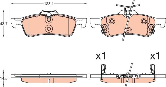 TRW GDB3588 - Set placute frana,frana disc aaoparts.ro