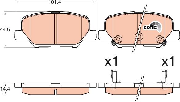 TRW GDB3583 - Set placute frana,frana disc aaoparts.ro