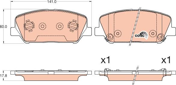 TRW GDB3582 - Set placute frana,frana disc aaoparts.ro