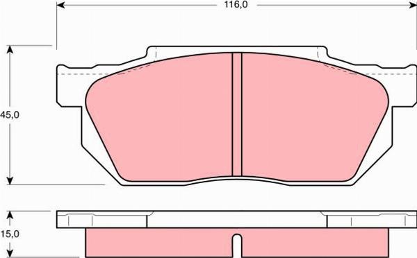 TRW GDB358 - Set placute frana,frana disc aaoparts.ro