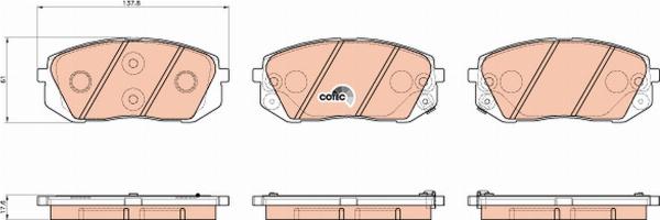 TRW GDB3530 - Set placute frana,frana disc aaoparts.ro