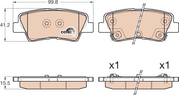 TRW GDB3537 - Set placute frana,frana disc aaoparts.ro