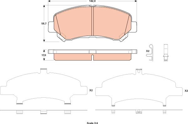 TRW GDB3521 - Set placute frana,frana disc aaoparts.ro