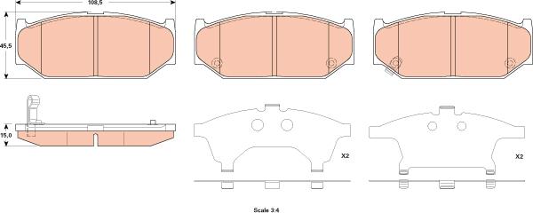 TRW GDB3522 - Set placute frana,frana disc aaoparts.ro