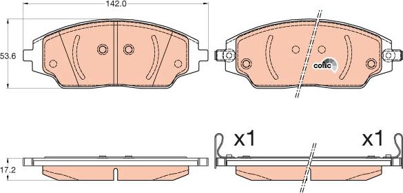 TRW GDB3579 - Set placute frana,frana disc aaoparts.ro