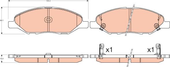 TRW GDB3577 - Set placute frana,frana disc aaoparts.ro