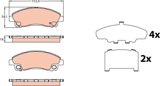 TRW GDB3644 - Set placute frana,frana disc aaoparts.ro