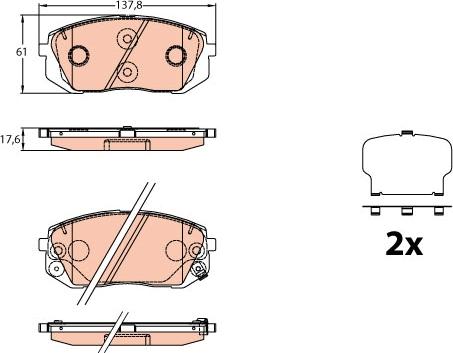 TRW GDB3640 - Set placute frana,frana disc aaoparts.ro