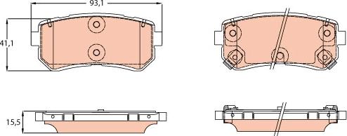 TRW GDB3641 - Set placute frana,frana disc aaoparts.ro