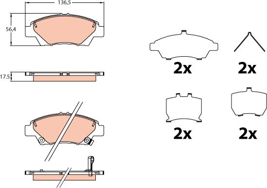 TRW GDB3643 - Set placute frana,frana disc aaoparts.ro