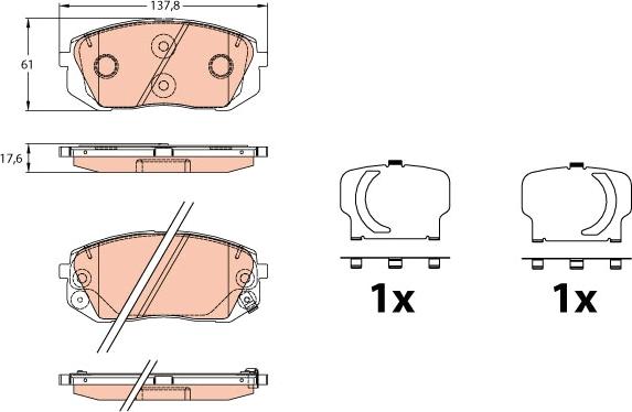 TRW GDB3642 - Set placute frana,frana disc aaoparts.ro