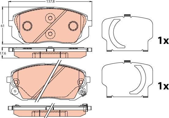 TRW GDB3647 - Set placute frana,frana disc aaoparts.ro