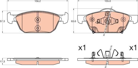 TRW GDB3600 - Set placute frana,frana disc aaoparts.ro