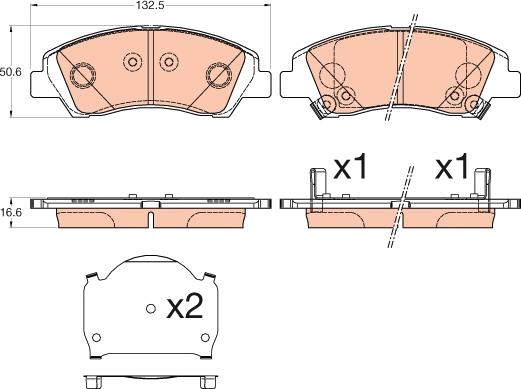 TRW GDB3618 - Set placute frana,frana disc aaoparts.ro