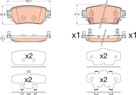 TRW GDB3617 - Set placute frana,frana disc aaoparts.ro