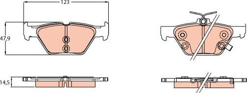 TRW GDB3639 - Set placute frana,frana disc aaoparts.ro