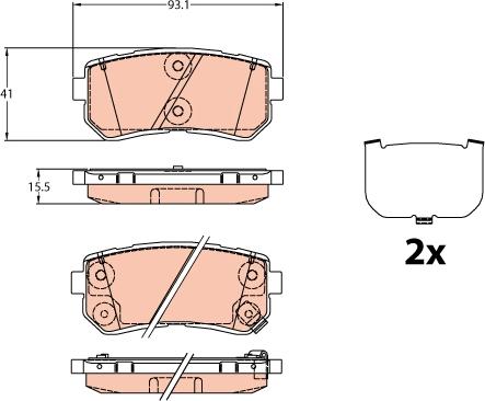 TRW GDB3636 - Set placute frana,frana disc aaoparts.ro