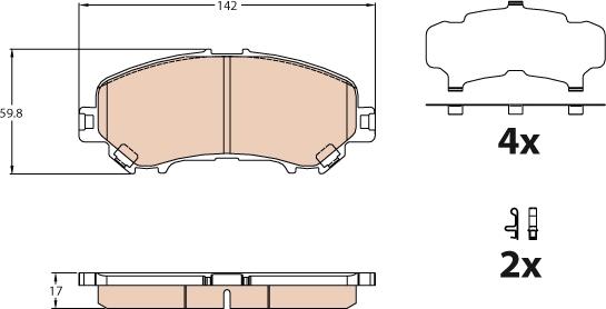 TRW GDB3631 - Set placute frana,frana disc aaoparts.ro