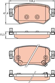 TRW GDB3632 - Set placute frana,frana disc aaoparts.ro