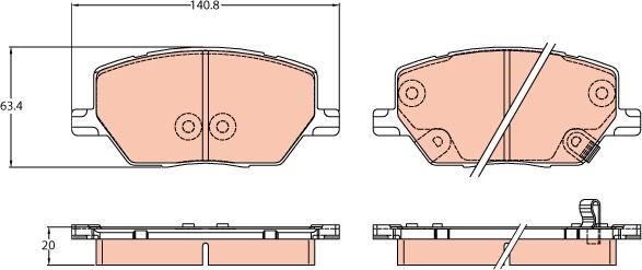 TRW GDB3629 - Set placute frana,frana disc aaoparts.ro