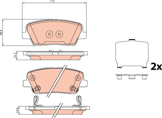 TRW GDB3624 - Set placute frana,frana disc aaoparts.ro