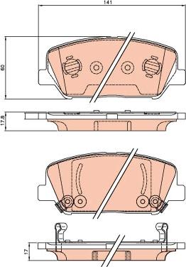 TRW GDB3621 - Set placute frana,frana disc aaoparts.ro