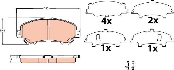 TRW GDB3622 - Set placute frana,frana disc aaoparts.ro