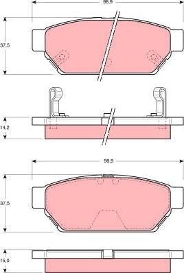 TRW GDB3045DT - Set placute frana,frana disc aaoparts.ro
