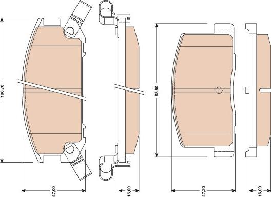 ADVICS-SEA A1N249T - Set placute frana,frana disc aaoparts.ro