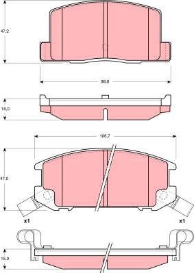 TRW GDB3058 - Set placute frana,frana disc aaoparts.ro