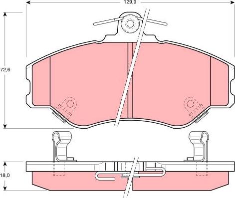 TRW GDB3089 - Set placute frana,frana disc aaoparts.ro