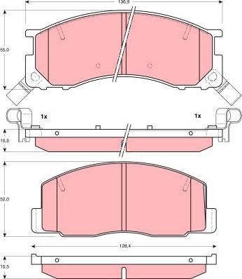 TRW GDB3086AT - Set placute frana,frana disc aaoparts.ro