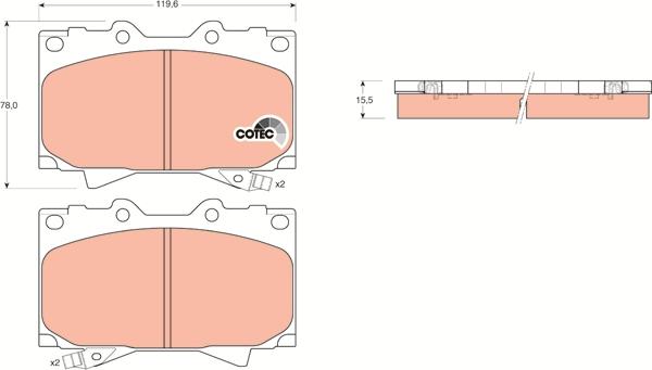 TRW GDB3197 - Set placute frana,frana disc aaoparts.ro