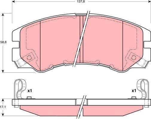 TRW GDB3162 - Set placute frana,frana disc aaoparts.ro