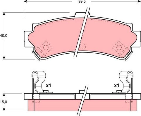 TRW GDB3115 - Set placute frana,frana disc aaoparts.ro