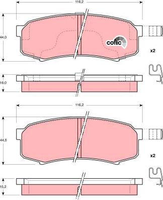 TRW GDB3110 - Set placute frana,frana disc aaoparts.ro