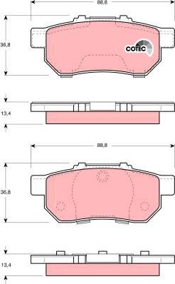 TRW GDB3113 - Set placute frana,frana disc aaoparts.ro