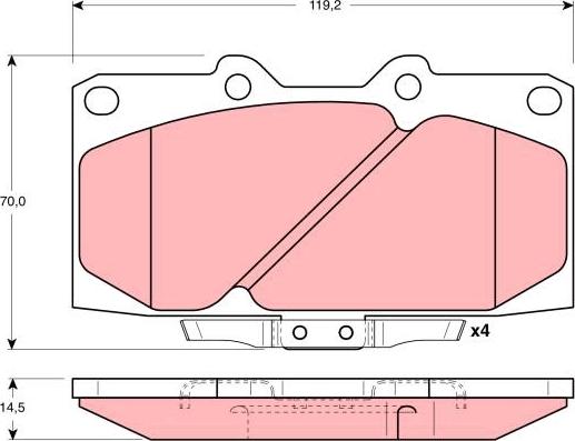 TRW GDB3131 - Set placute frana,frana disc aaoparts.ro