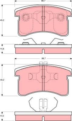 TRW GDB3126 - Set placute frana,frana disc aaoparts.ro