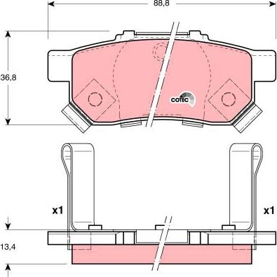 TRW GDB3174 - Set placute frana,frana disc aaoparts.ro