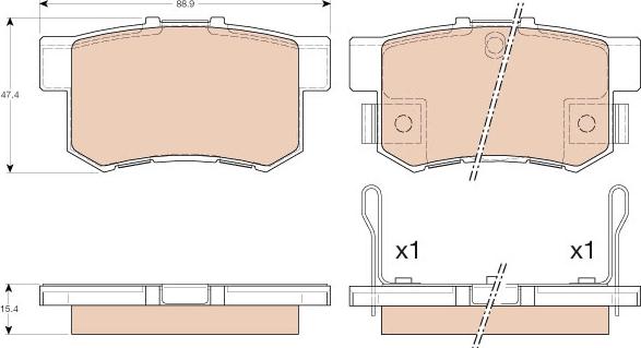 TRW GDB3175 - Set placute frana,frana disc aaoparts.ro