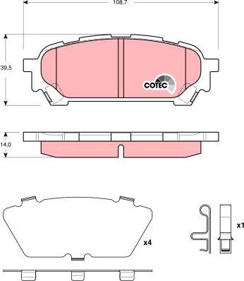 TRW GDB3395 - Set placute frana,frana disc aaoparts.ro