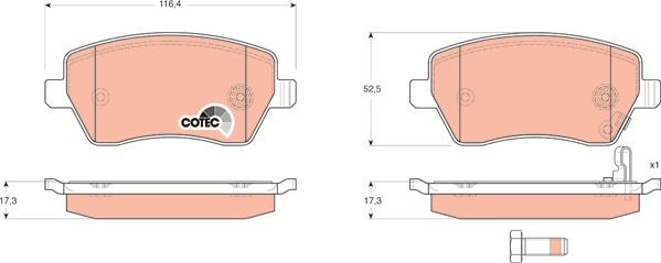 TRW GDB3396 - Set placute frana,frana disc aaoparts.ro