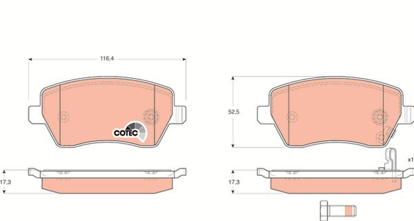 TRW GDB3396 - Set placute frana,frana disc aaoparts.ro