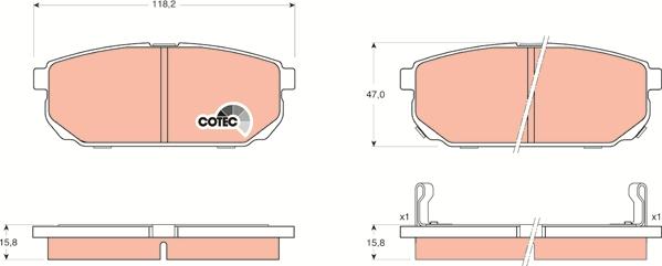 TRW GDB3344 - Set placute frana,frana disc aaoparts.ro