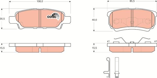 TRW GDB3341AT - Set placute frana,frana disc aaoparts.ro