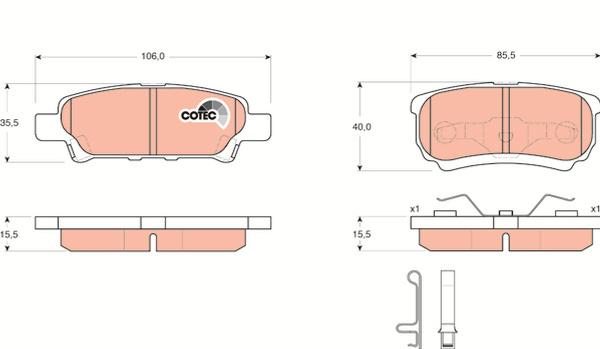 TRW GDB3341 - Set placute frana,frana disc aaoparts.ro