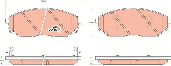 TRW GDB3343 - Set placute frana,frana disc aaoparts.ro